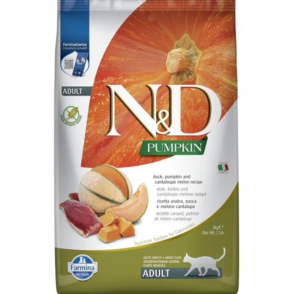 N&D GF Pumpkin CAT Duck & Cantaloupe melon 5 kg 