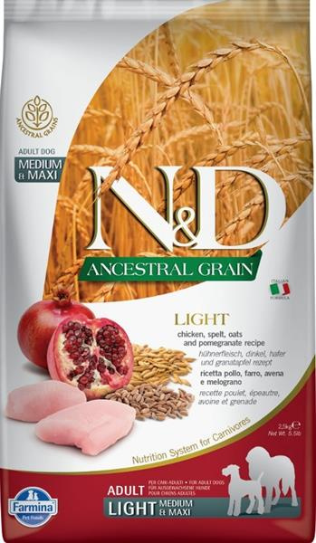 N&D Dog Adult Chicken/Pomegranate Low Grain - 2,5kg