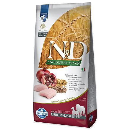N&D LG DOG Adult M/L Chicken & Pomegranate 12 kg 