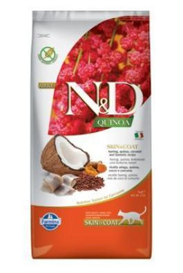 N&D QUINOA Cat GF Skin & Coat, Herring & Coconut Adult 5 kg