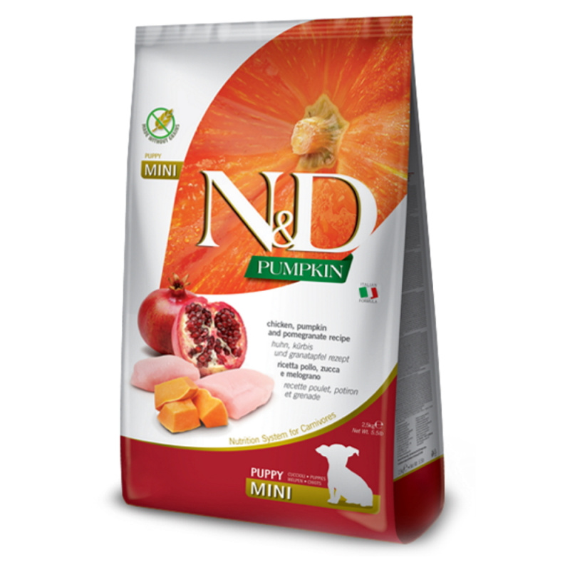 N&D Pumpkin DOG Puppy Mini Chicken & Pomegranate 2,5 kg