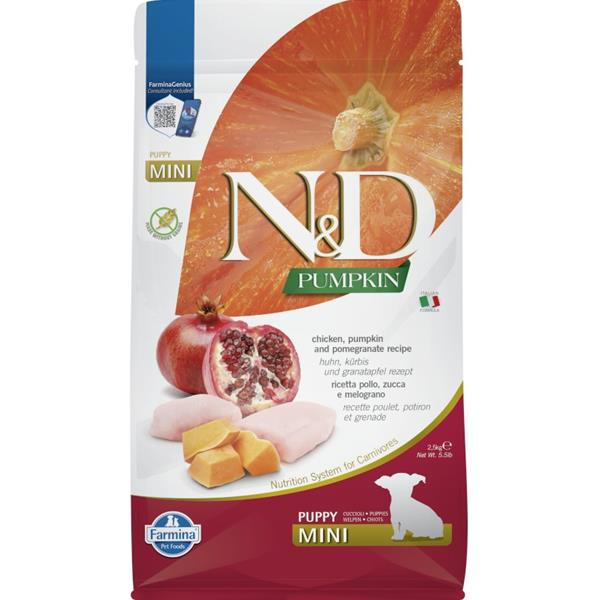 N&D Pumpkin DOG Puppy Mini Chicken & Pomegranate 2,5 kg