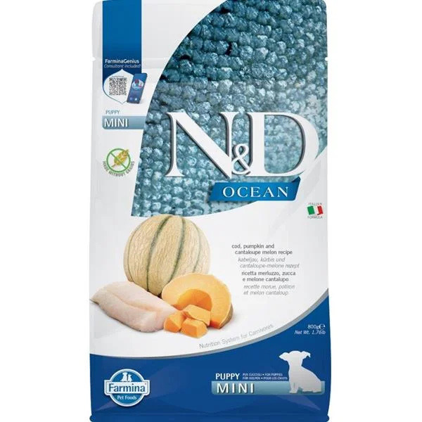 N&D OCEAN DOG Puppy Mini Codfish & Pumpkin & Melon 800 g