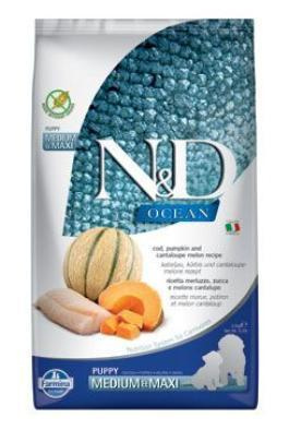 N&D OCEAN DOG Puppy M/L Codfish & Pumpkin & Melon 2,5 kg