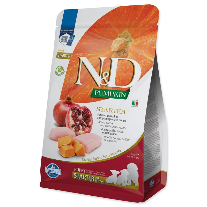 N&D Pumpkin DOG Puppy Starter Chicken&Pomegranat 2,5kg 2,5 kg