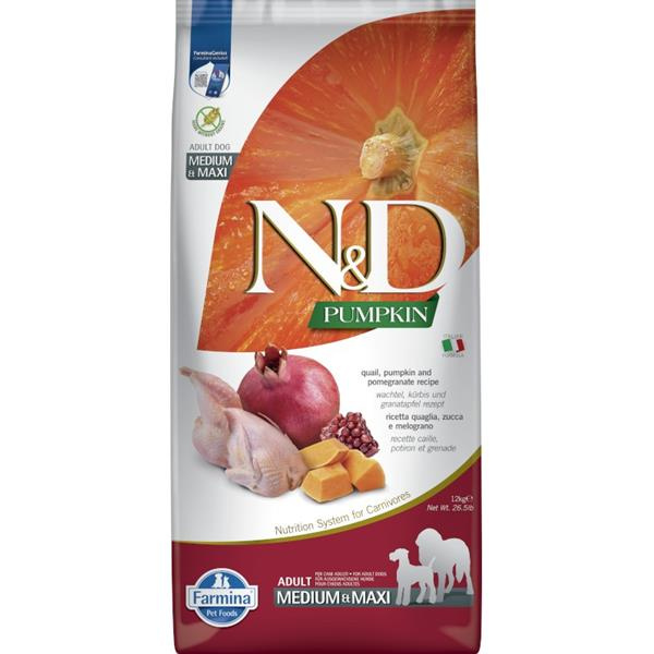 N&D Pumpkin DOG Adult M/L Quail & Pomegranate 12 kg