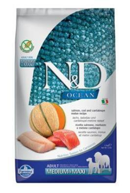 N&D OCEAN DOG Adult M/L Salmon & Cod & Melon 2,5 kg