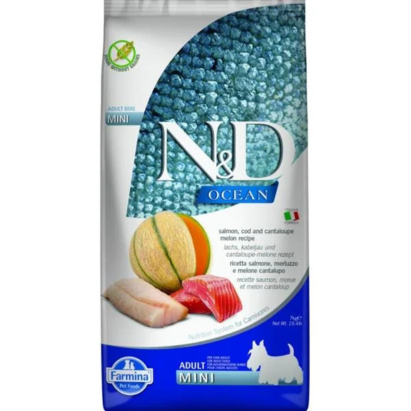 N&D OCEAN DOG Adult Mini Salmon & Cod & Melon 7 kg