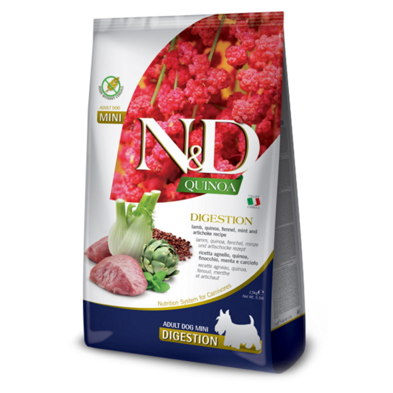 N&D Quinoa DOG Digestion Lamb & Fennel Mini 2,5 kg