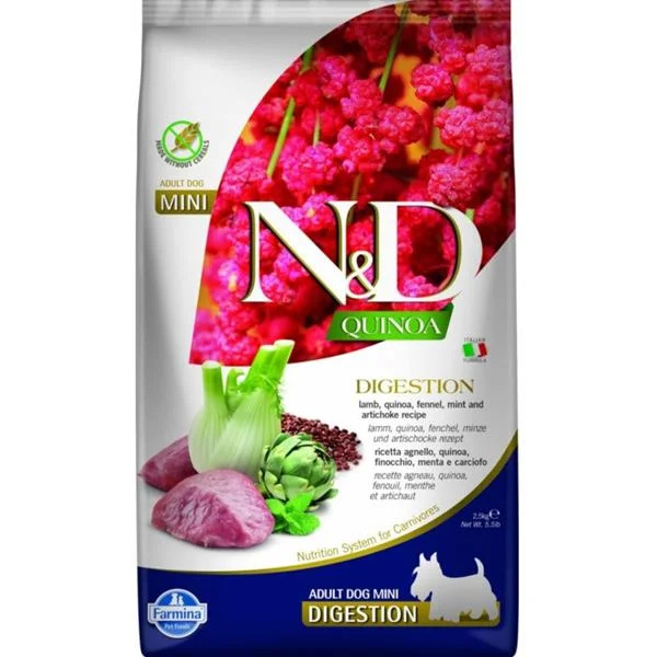 N&D Quinoa DOG Digestion Lamb & Fennel Mini 2,5 kg