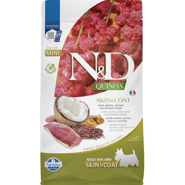 N&D Quinoa DOG Skin & Coat Duck & Coconut Mini 2,5 kg