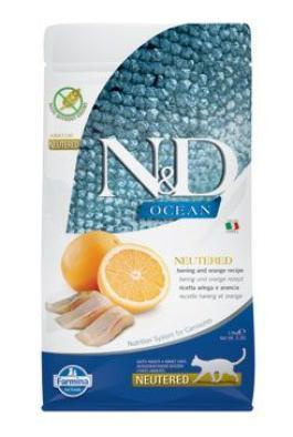 N&D OCEAN CAT NEUTERED Adult Herring & Orange 1,5 kg