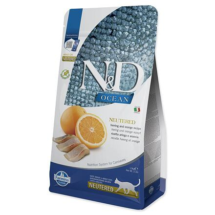 N&D OCEAN CAT NEUTERED Adult Herring & Orange 1,5 kg