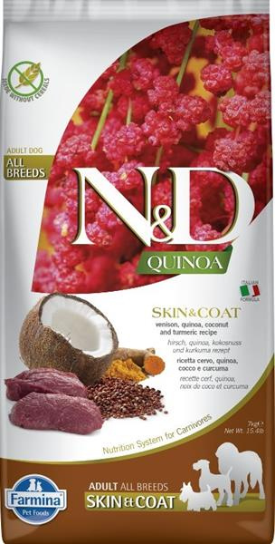 N&D Quinoa DOG Skin & Coat Venison & Coconut 7 kg 