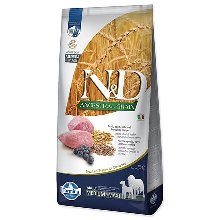 N&D LG DOG Adult M/L Lamb & Blueberry 12 kg 
