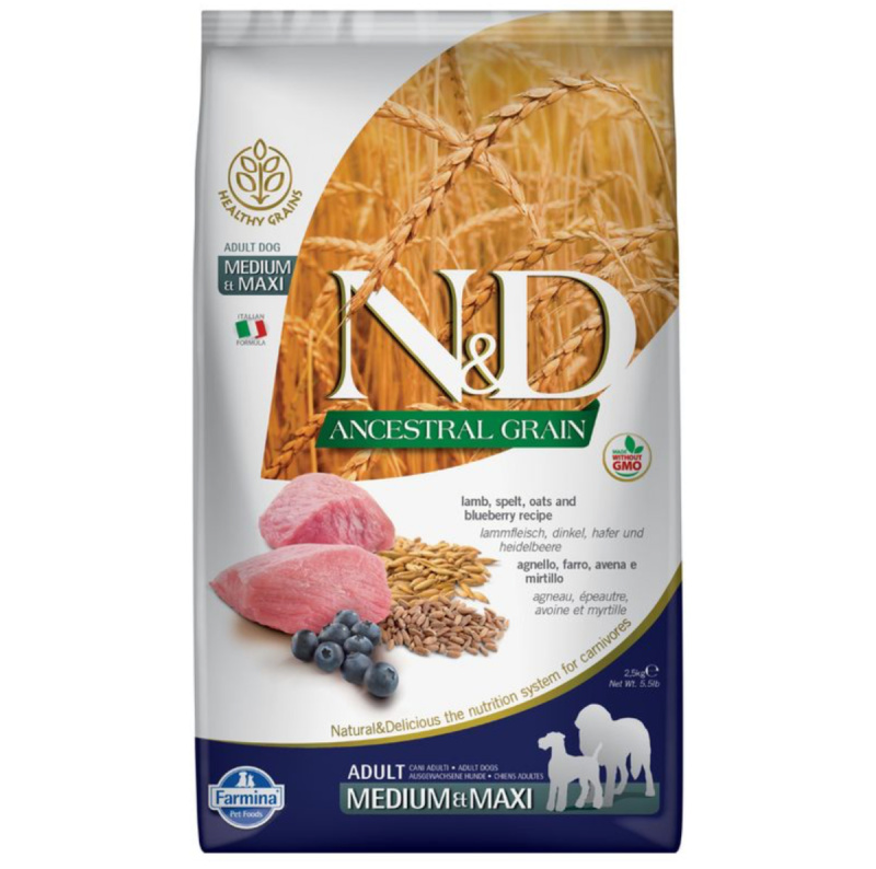 N&D LG DOG Adult M/L Lamb & Blueberry 12 kg 