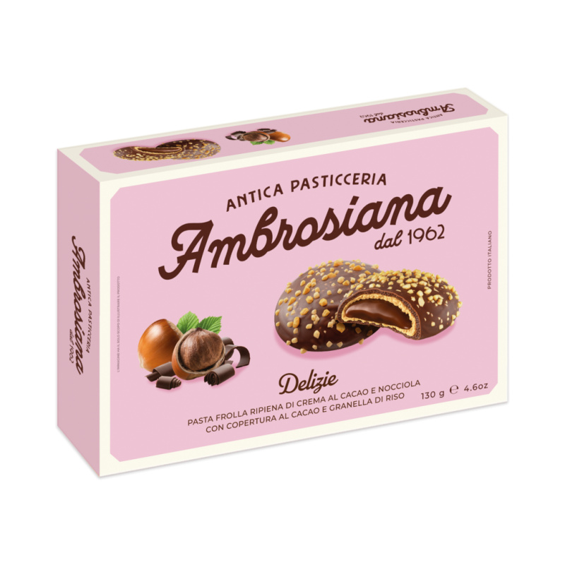 Ambrosiana Pralinati sušenky s lískooříškovým krémem 130g