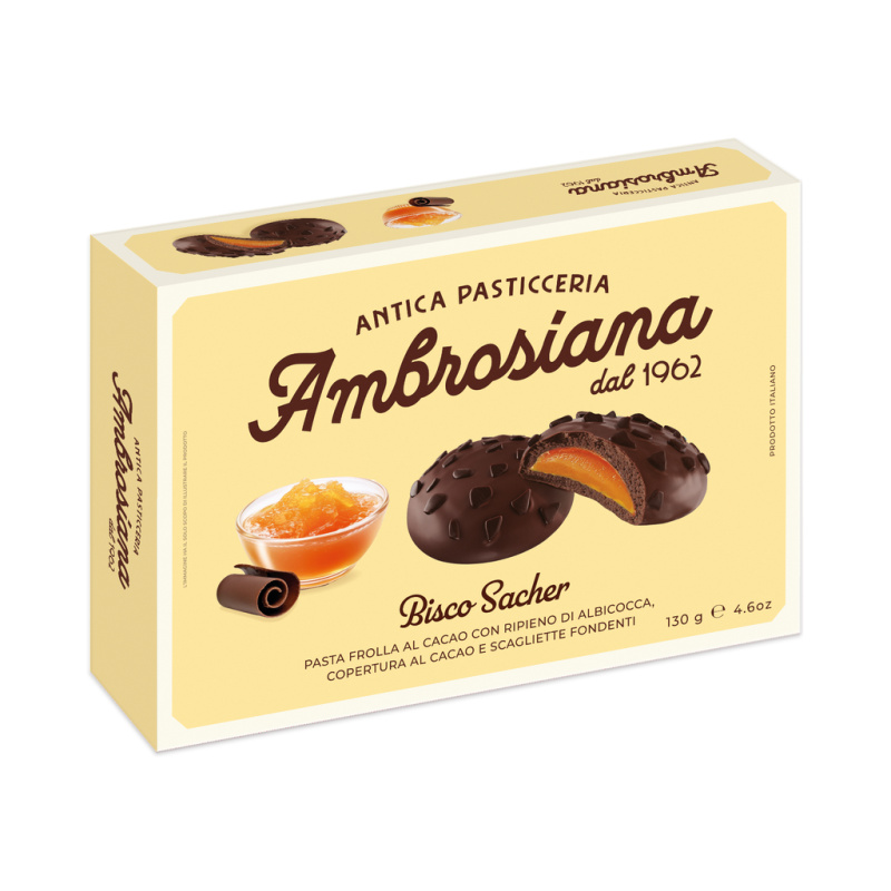 Ambrosiana Sušenky Bisco Sacher s meruňkovou náplní 130g
