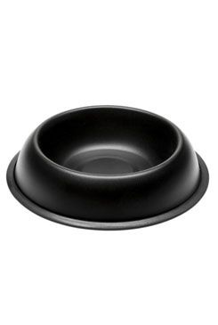 Miska kovová protiskluz MIRA black 250 ml/ 15,5 cm
