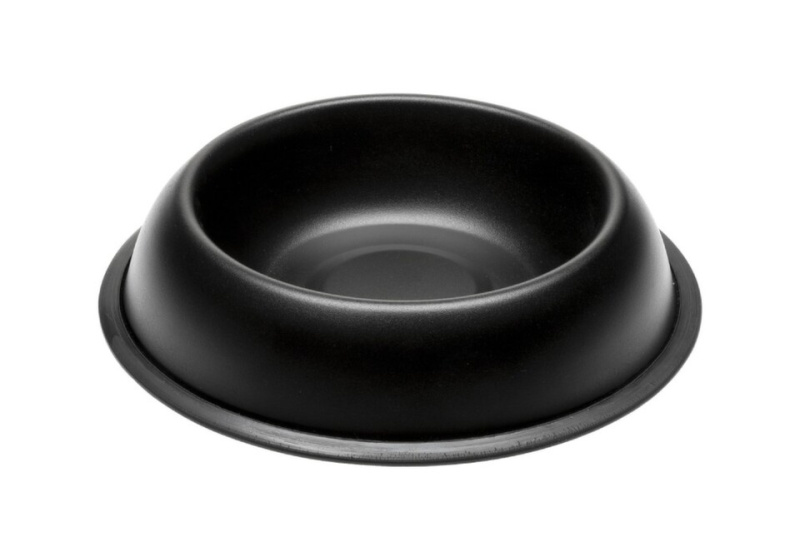 Miska kovová protiskluz MIRA black 250 ml/ 15,5 cm
