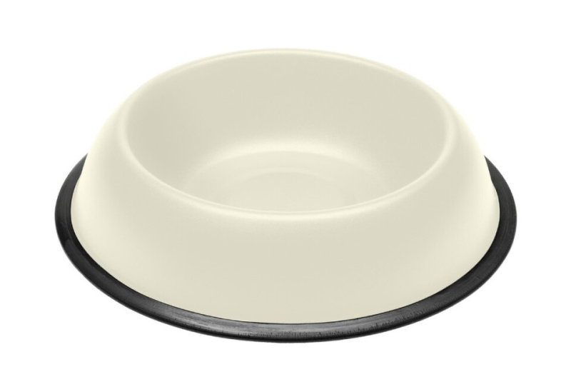 Miska kovová protiskluz MIRA Ivory 500 ml/ 21 cm