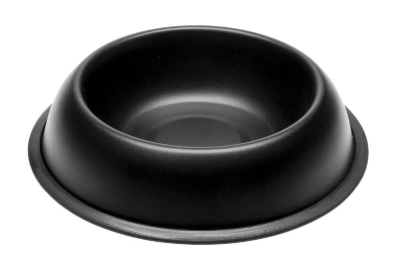 Miska kovová protiskluz MIRA black 900 ml/25,5 cm