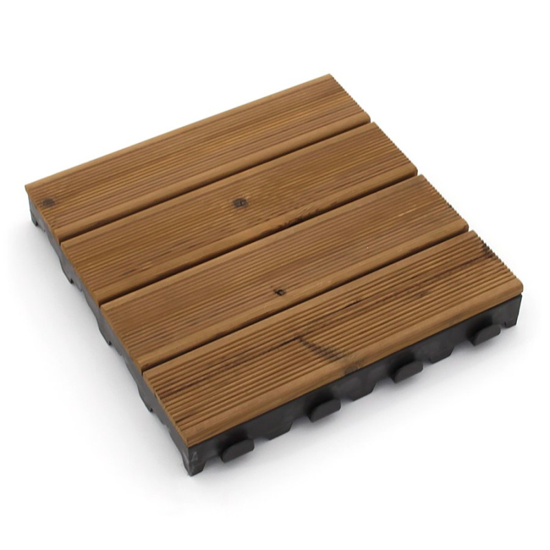 FLOMAT Dřevěná terasová dlažba Linea Combi-Wood - délka 39 cm, šířka 39 cm, výška 6,5 cm
