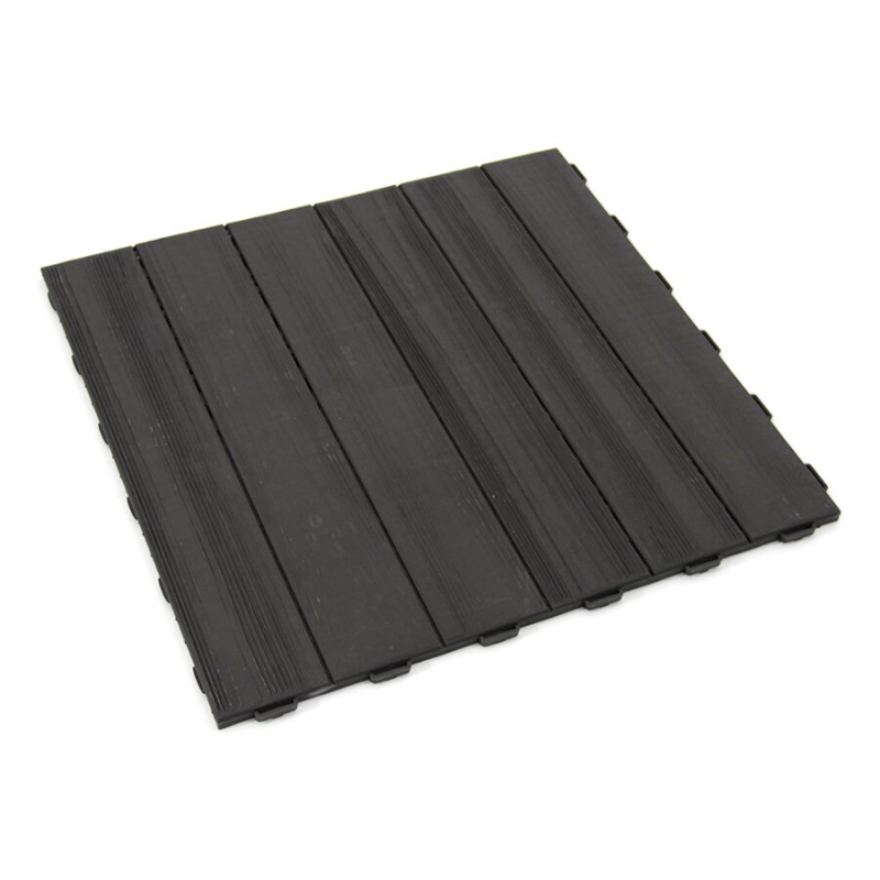 FLOMAT Hnědá plastová terasová dlažba Linea Marte (dřevo) - délka 55,5 cm, šířka 55,5 cm, výška 1,3 cm
