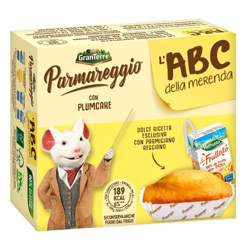 Parmareggio L'ABC snack plumcake a ovocná šťáva