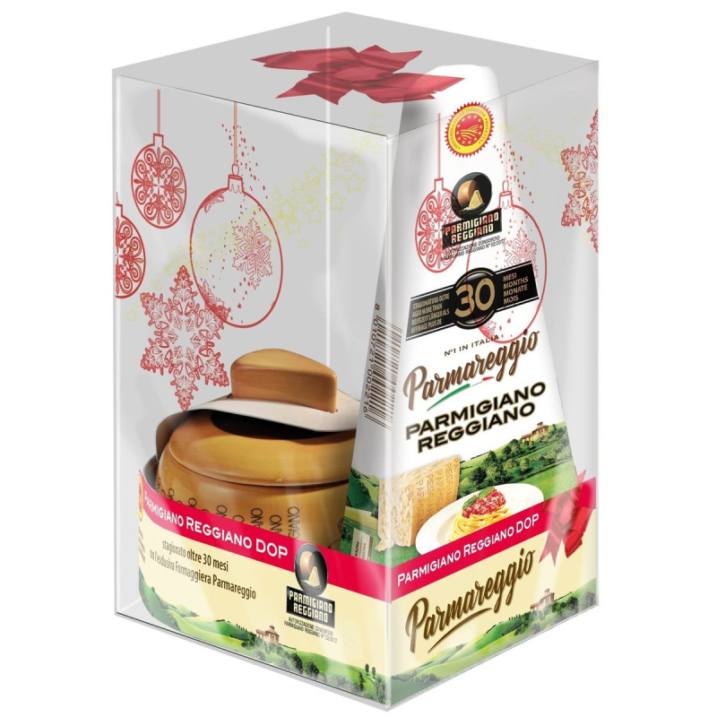 Parmareggio Parmigiano Reggiano 30 měsíců a nádoba na sýr