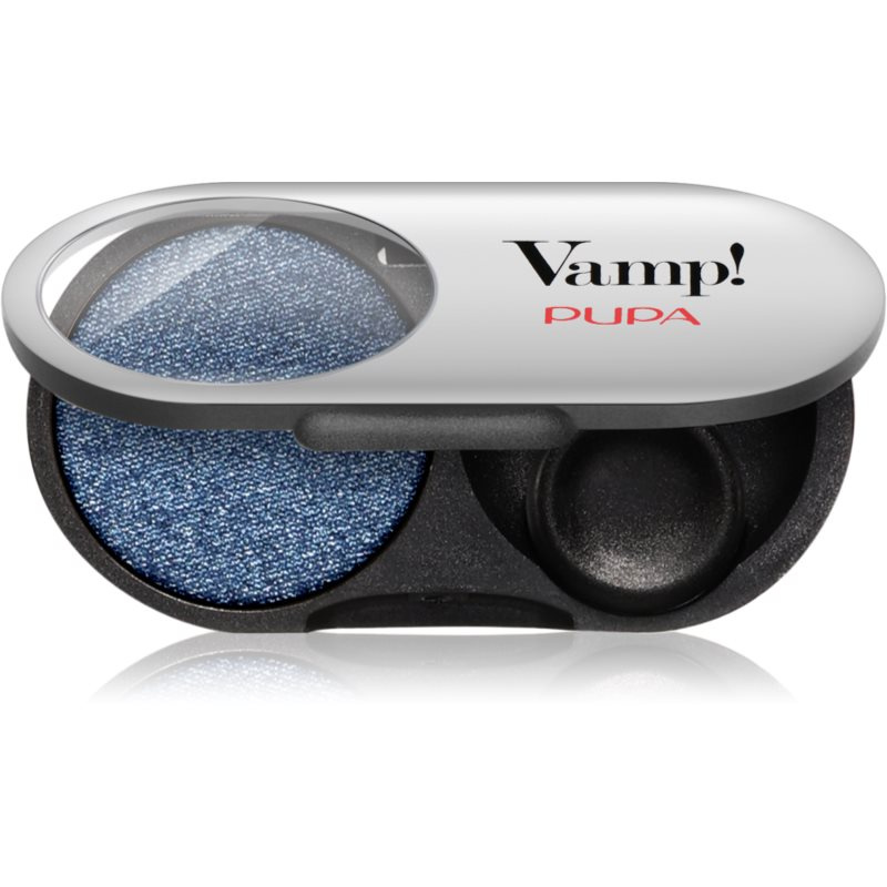 PUPA Milano Vamp! Radiant Baked Eyeshadow dlouhotrvající zářivé oční stíny odstín 307 Denim Blue - METALLIC 1 g