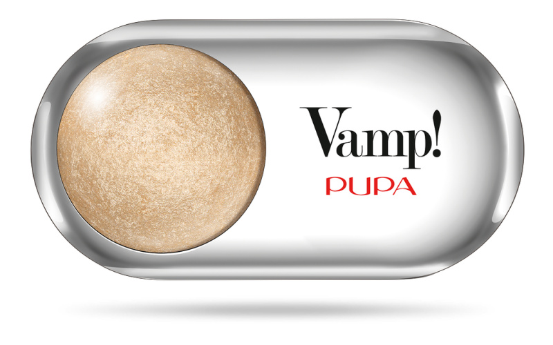PUPA Milano Vysoce pigmentované oční stíny Vamp! (Compact Eyeshadow) 1,5 g 201 Champagne Gold - Wet & Dry