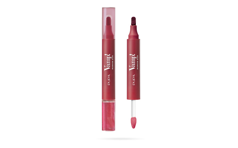 PUPA Milano Fix a olejový lesk na rty 2v1 Vamp! (Marker Duo) 4 ml 005 Cherry Granita