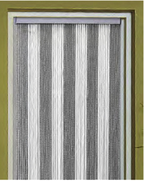 ARISO Závěs na dveře KORDA 60 x 190 cm /bílá, šedá