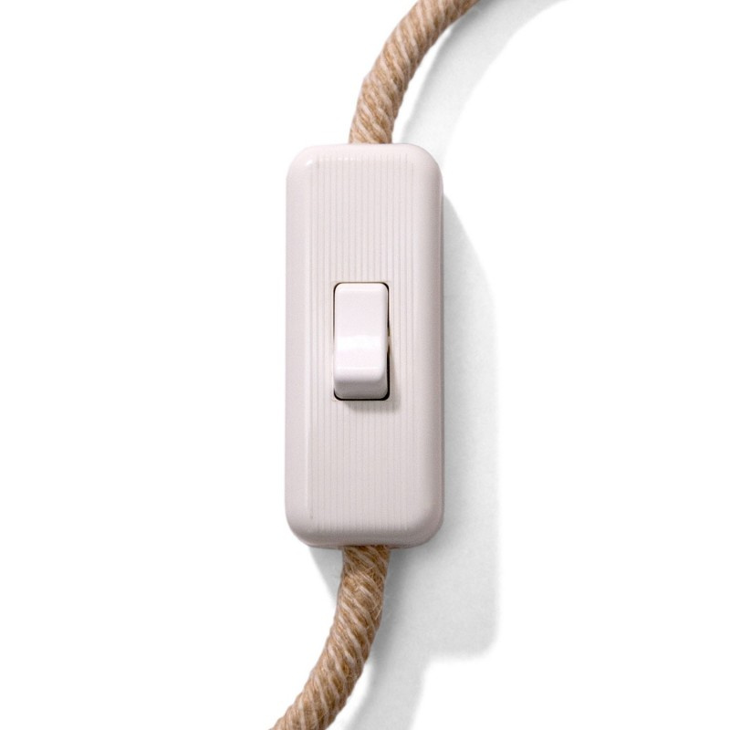 creative cables Jednopólový kolébkový kabelový vypínač Barva komponentu: Bílá