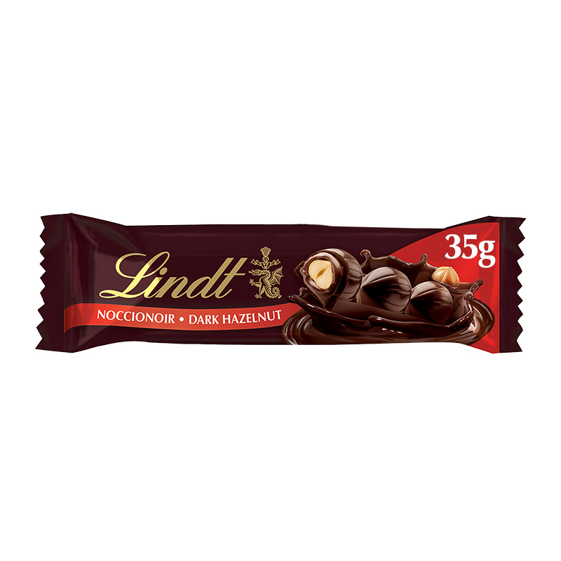 Lindt Noccionoir tyčinka z hořké čokolády s lískovými oříšky