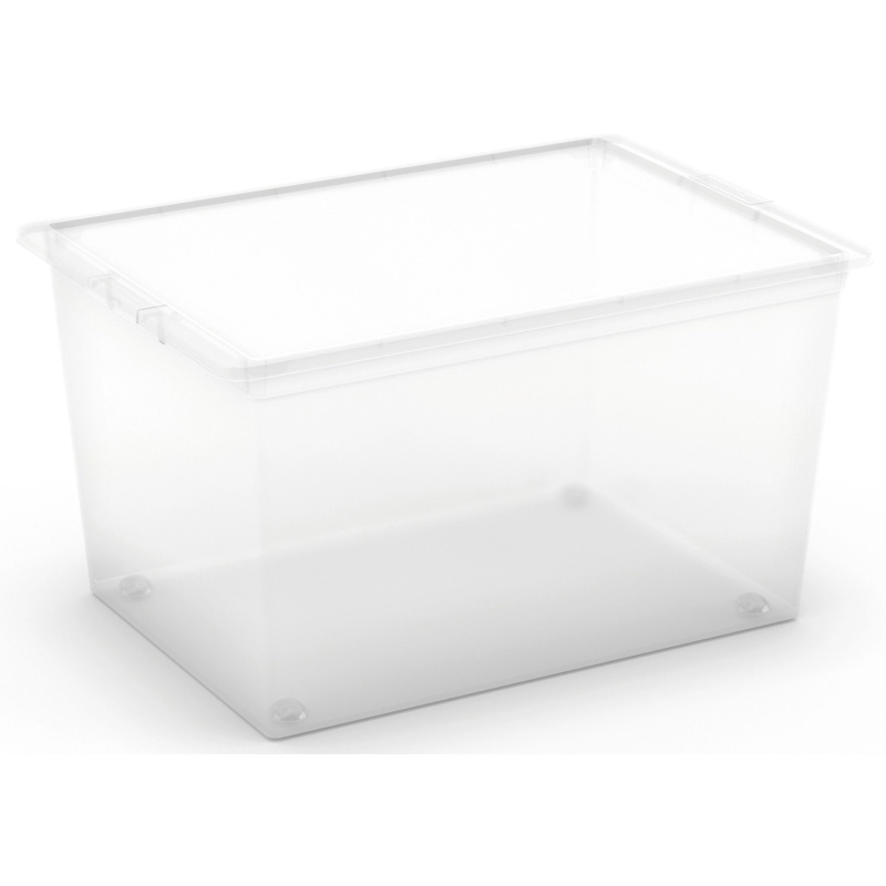 Kis Úložný box s kolečky a víkem C Transparent XL, 30,5 x 55 x 38,5 cm