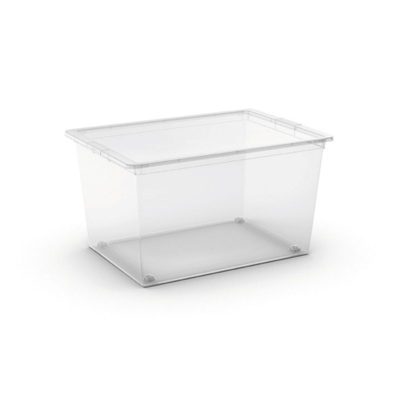 Kis Úložný box s kolečky a víkem C Transparent XL, 30,5 x 55 x 38,5 cm