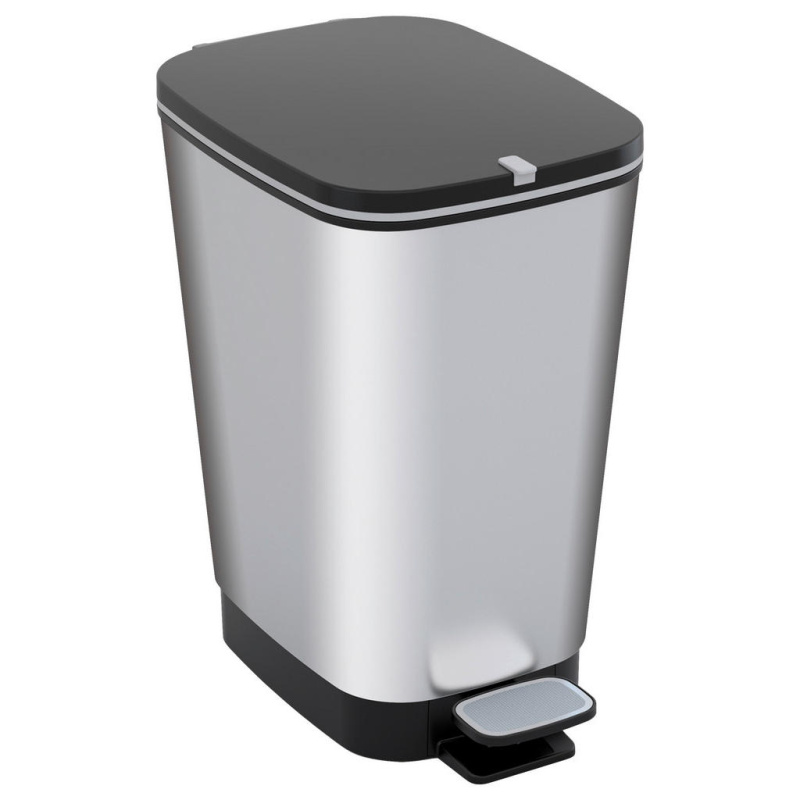 Kis Nášlapný odpadkový koš Chic Bin M, stříbrný, 25 l