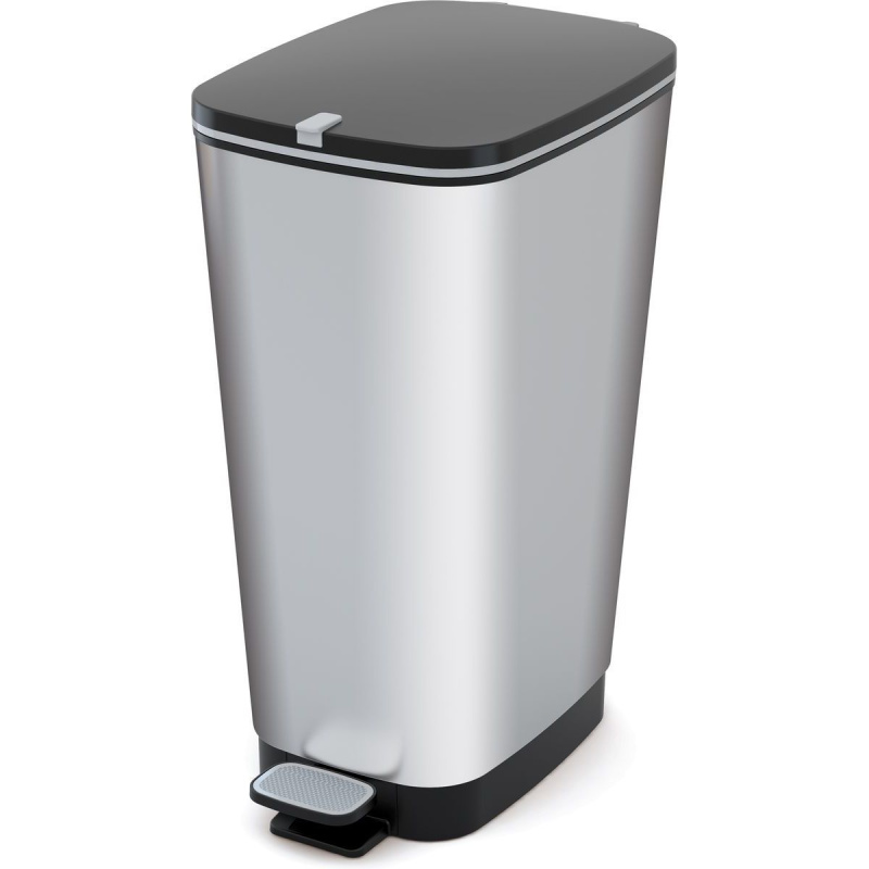 Kis Nášlapný odpadkový koš Chic Bin L, stříbrný, 45 l