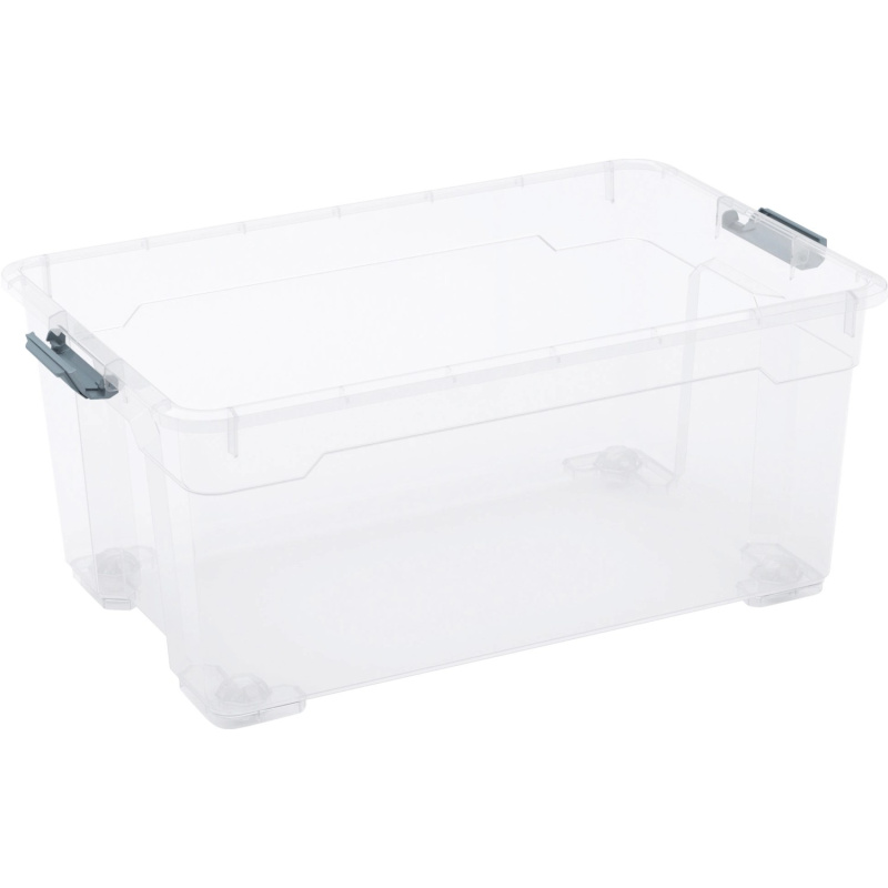 OBI Univerzální úložný box Cadiz L s kolečky, transparentní, 26,5 x 58 x 38 cm