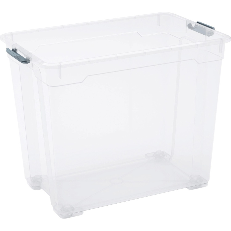 OBI Univerzální úložný box Cadiz XXL s kolečky, transparentní, 48,5 x 58 x 38 cm