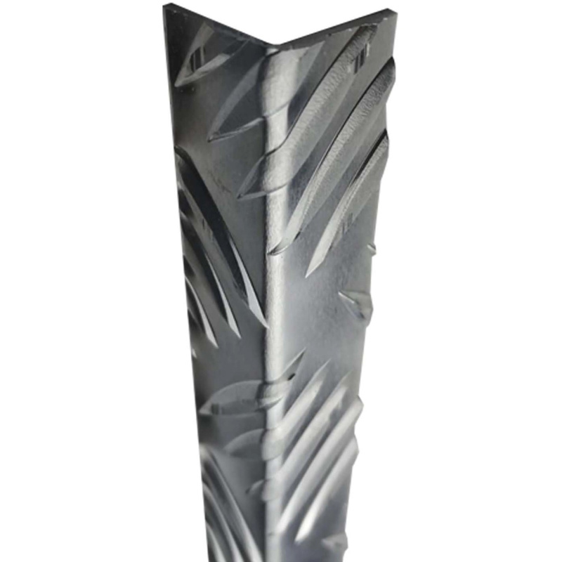 Arcansas Úhlový profil přírodní hliník ražba Check design 30 x 30 x 1,5 x 2000mm