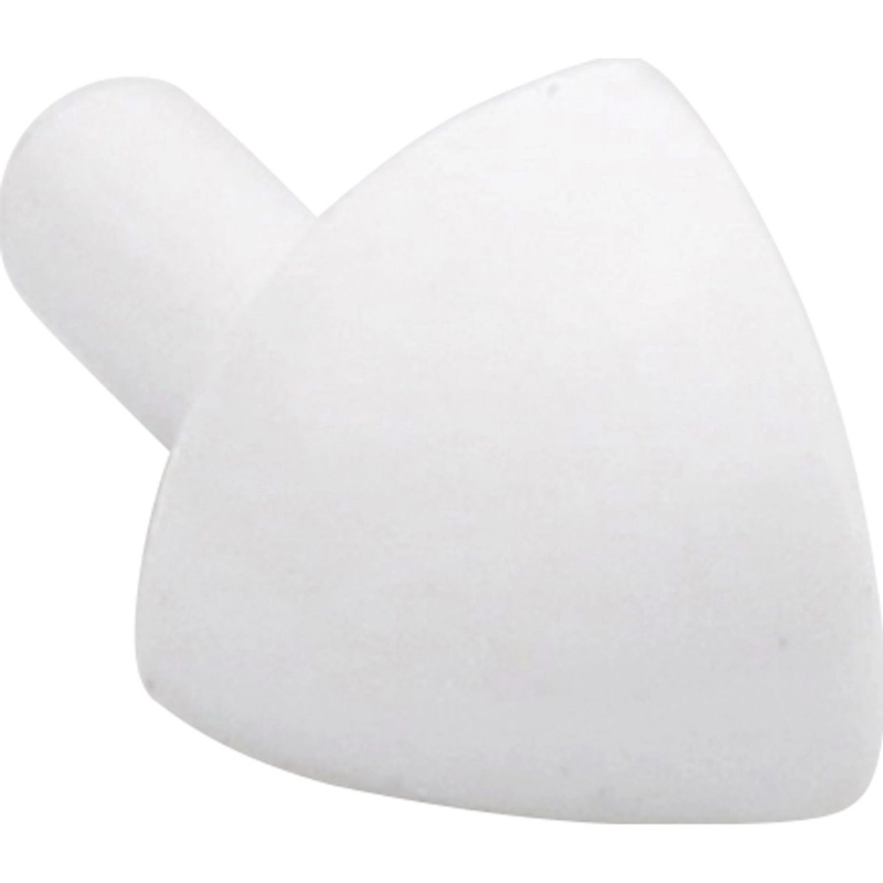 Vnější roh čtvrtkruhový koncový profil z PVC leskle bílý 8 mm