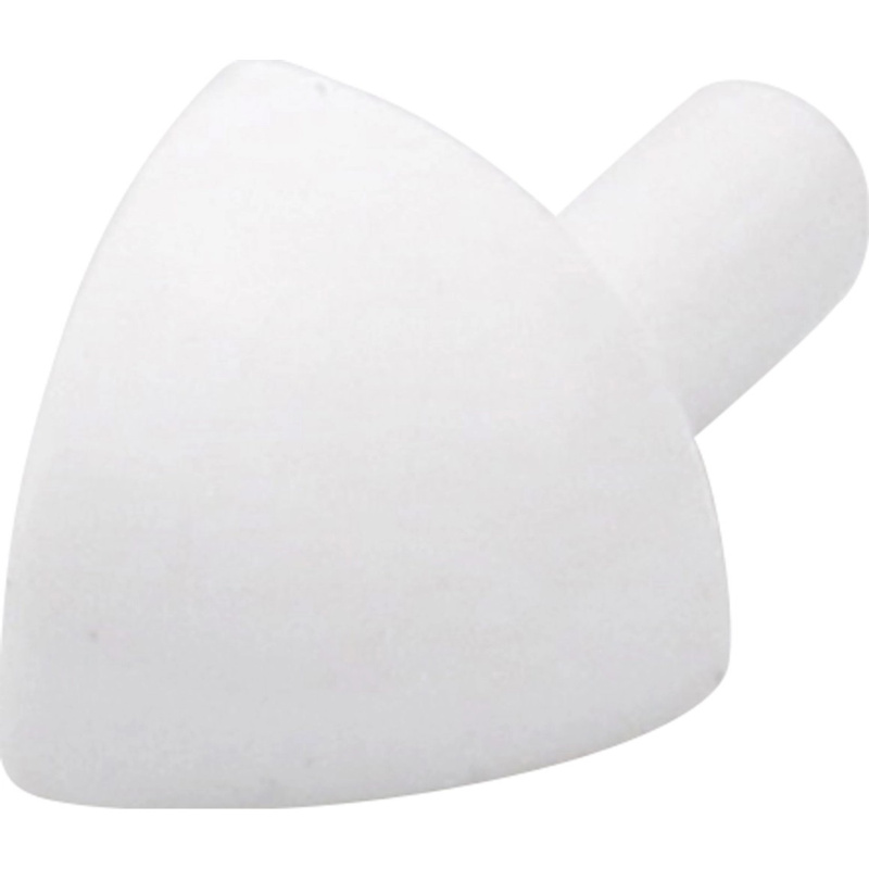 Vnější roh čtvrtkruhový koncový profil z PVC leskle bílý 10 mm