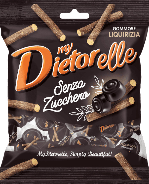 Dietor Dietorelle gumové bonbóny s příchutí lékořice 70g