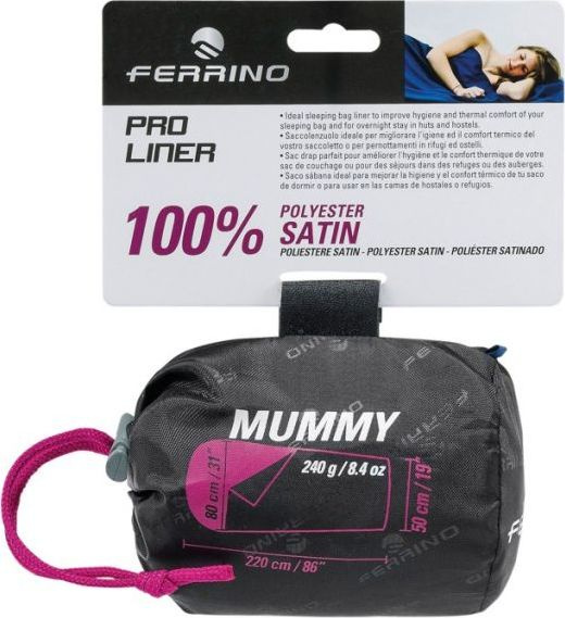 Vložka do spacího pytle FERRINO Pro Liner Mummy Barva: Modrá