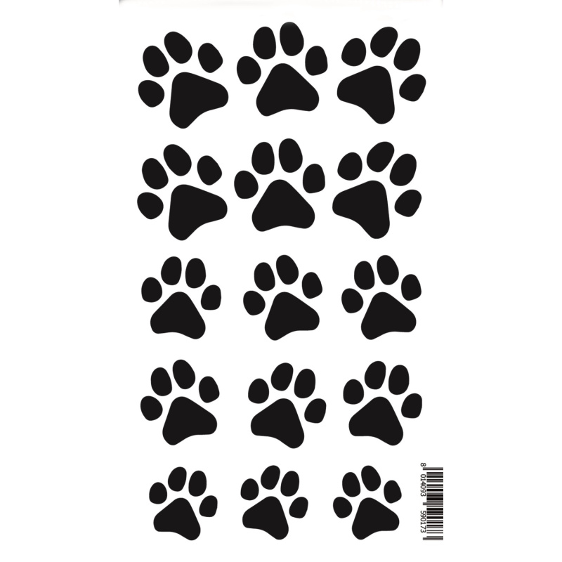 Crearreda Samolepicí dekorace 59017 motiv otisk tlapek, vel. S