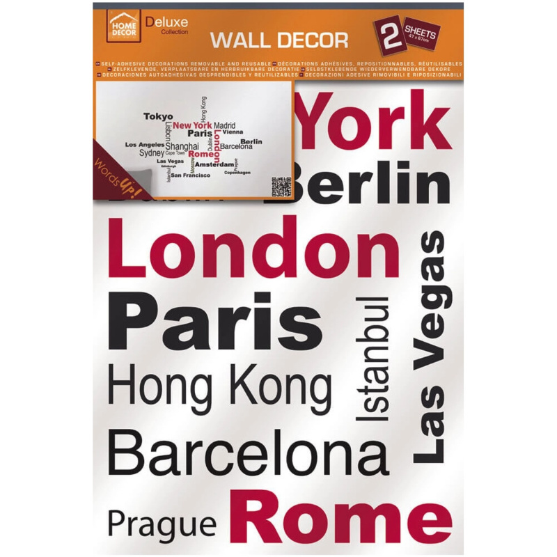 Crearreda Samolepící dekorace Cities