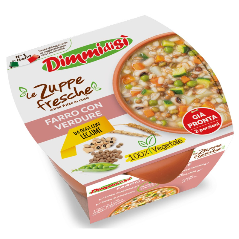 DimmidiSì Polévka se zeleninou a pšenicí špaldou